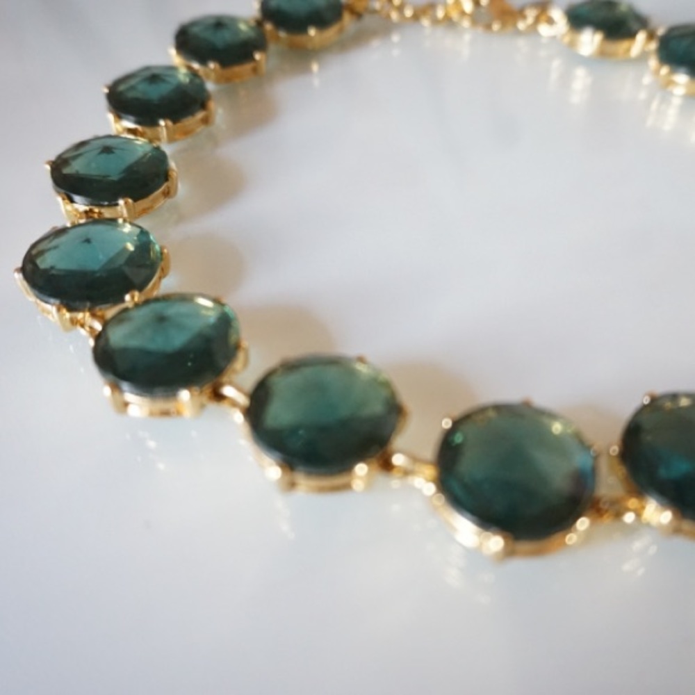 C. Wonder Blue and gold crystal necklace